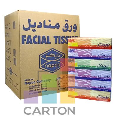 - مناديل وجه كلاسيكية ٣٦ * ١٠٠ ورقة